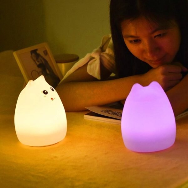 Silicone LED Night Light – Touch Sensor for Kids & Baby - Image 9