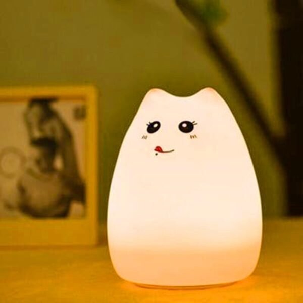 Silicone LED Night Light – Touch Sensor for Kids & Baby - Image 7