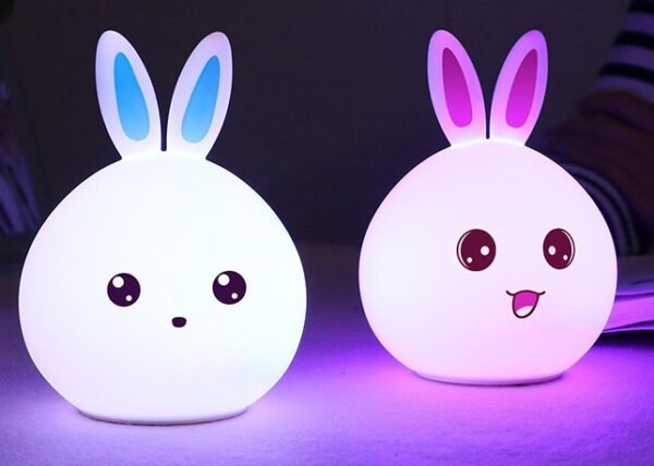 Cute Rabbit Night Light – Silicone Touch LED Lamp - Image 6