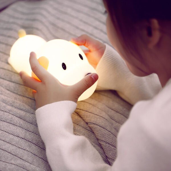 Dull Wang LED Night Light – Cute Silicone Bedside Lamp - Image 4
