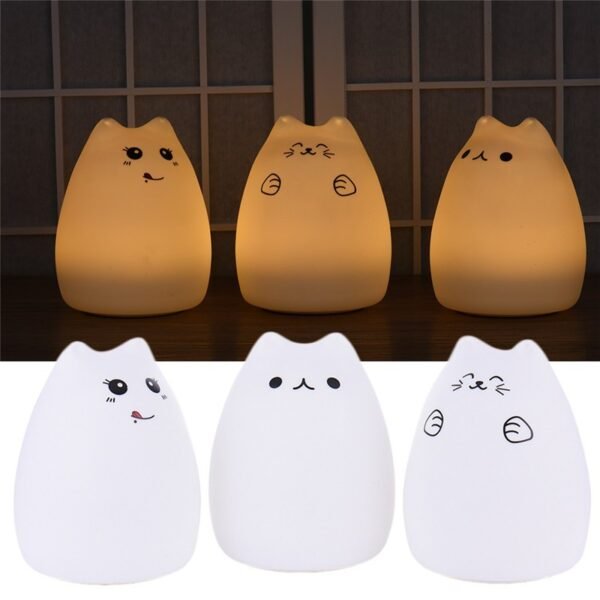Silicone LED Night Light – Touch Sensor for Kids & Baby - Image 3
