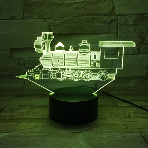 Locomotive Night Light – 3D Train LED Bedside Lamp - Image 5