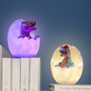 Touch 3D Dinosaur Night Light – Kids LED Bedside Lamp