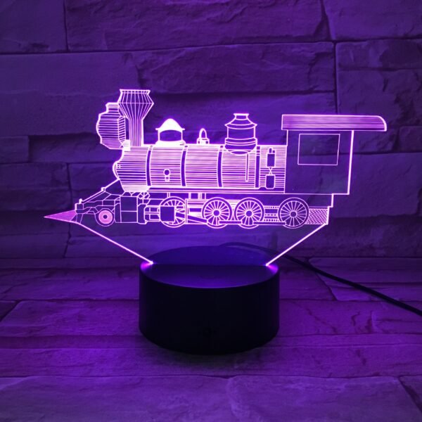 Locomotive Night Light – 3D Train LED Bedside Lamp