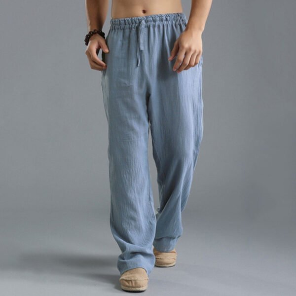 Men's Breathable Linen Loose Casual Sports Pants - Image 9