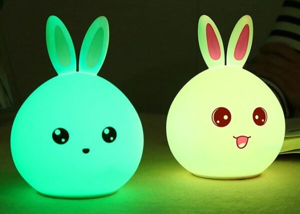 Cute Rabbit Night Light – Silicone Touch LED Lamp - Image 7