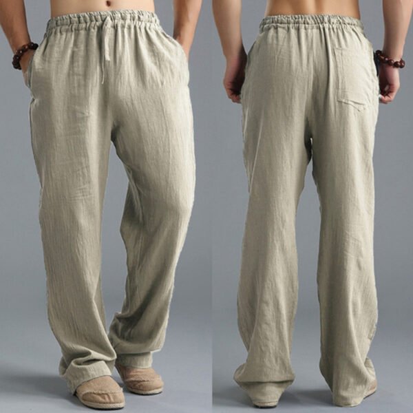 Men's Breathable Linen Loose Casual Sports Pants - Image 8
