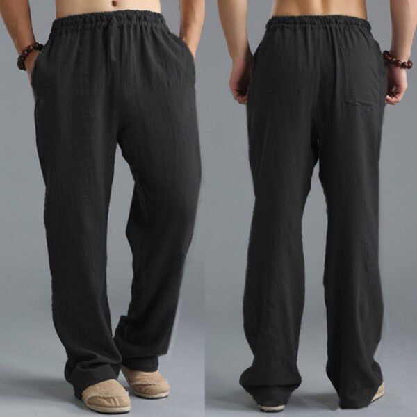 Men's Breathable Linen Loose Casual Sports Pants - Image 7