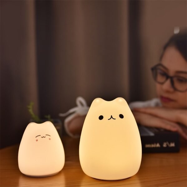Silicone LED Night Light – Touch Sensor for Kids & Baby - Image 6