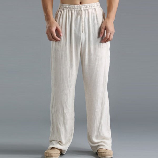 Men's Breathable Linen Loose Casual Sports Pants - Image 10
