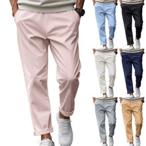 Men’s Quick-Dry Casual Trousers – Loose Fit with Pockets