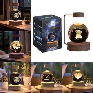 Crystal Ball Dinosaur Night Light – Warm LED Gift Lamp