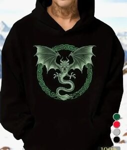 Men’s Printed Hoodie – Graphic Streetwear Pullover