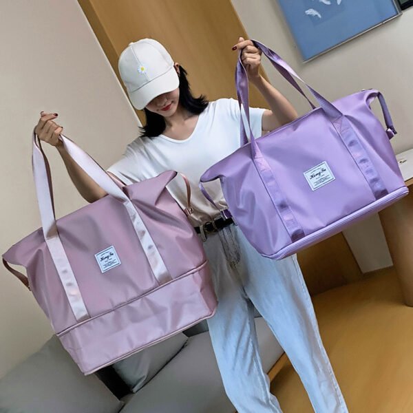 Foldable Storage Travel Bag Waterproof Large Capacity Gym Fitness Bag Weekender Overnight For Women - Image 10