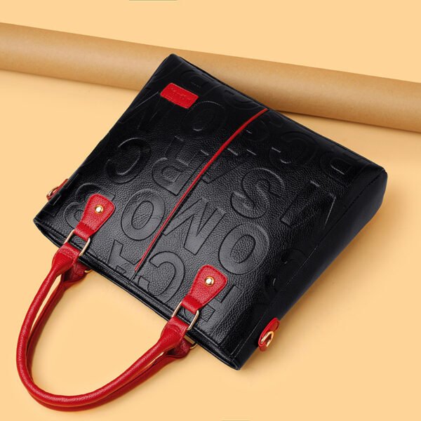 Women's Large Capacity Leather Printing Shoulder Bag - Image 7