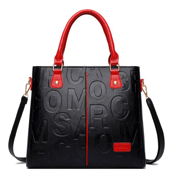 Women's Large Capacity Leather Printing Shoulder Bag - Image 2