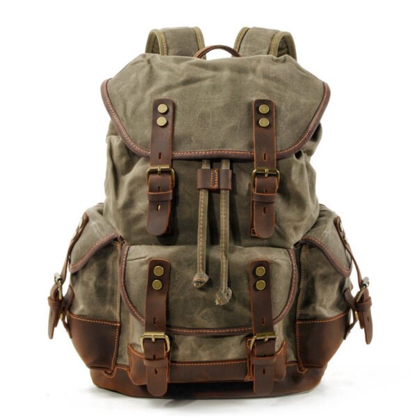 Wear-resistant canvas backpack - Image 2