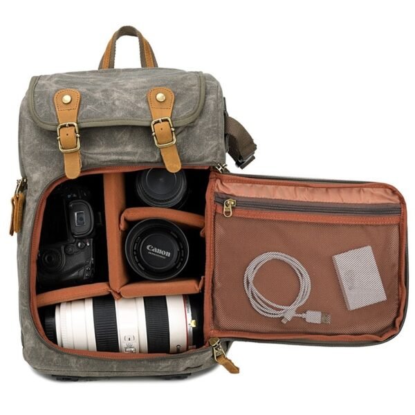 Kalier Digital SLR Camera Bag Waterproof Canvas Men's And Women's Backpacks - Image 2