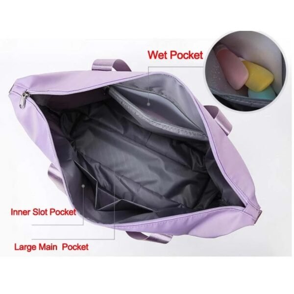 Foldable Storage Travel Bag Waterproof Large Capacity Gym Fitness Bag Weekender Overnight For Women - Image 9