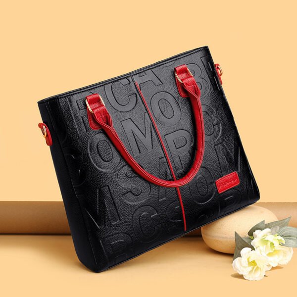 Women's Large Capacity Leather Printing Shoulder Bag - Image 6