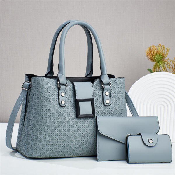 Three-piece Textured Large Capacity Women's One Shoulder Crossbody Bag - Image 4