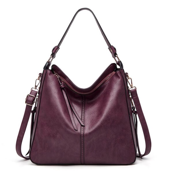 Hobos Zipper Bucket Bags With Adjustable Shoulder-strap Handbags Temperament High Capacity Messenger Shoulder Bag For Women - Image 7