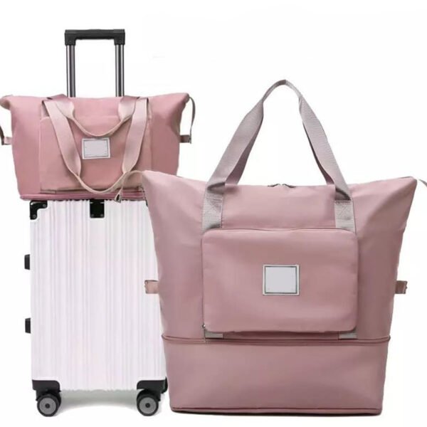 Foldable Storage Travel Bag Waterproof Large Capacity Gym Fitness Bag Weekender Overnight For Women - Image 7