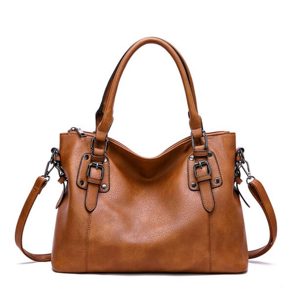New Fashion European And American Style Women's Retro Simple Shoulder Bag Large Capacity - Image 4