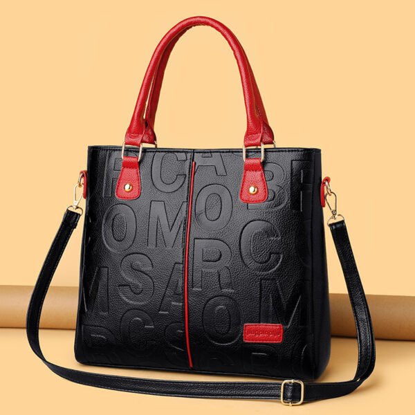 Women's Large Capacity Leather Printing Shoulder Bag - Image 5