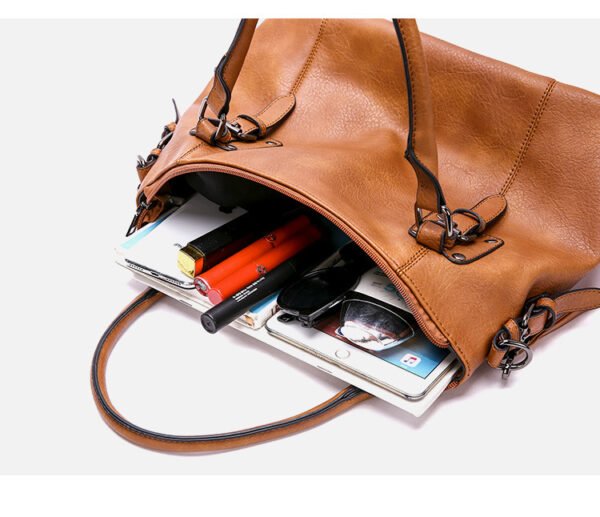 New Fashion European And American Style Women's Retro Simple Shoulder Bag Large Capacity - Image 5