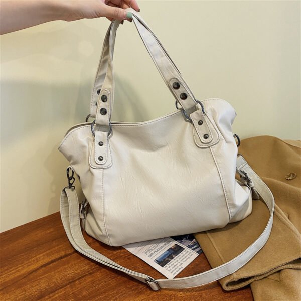 Crossbody Casual One Shoulder Tote Bucket Bag - Image 4